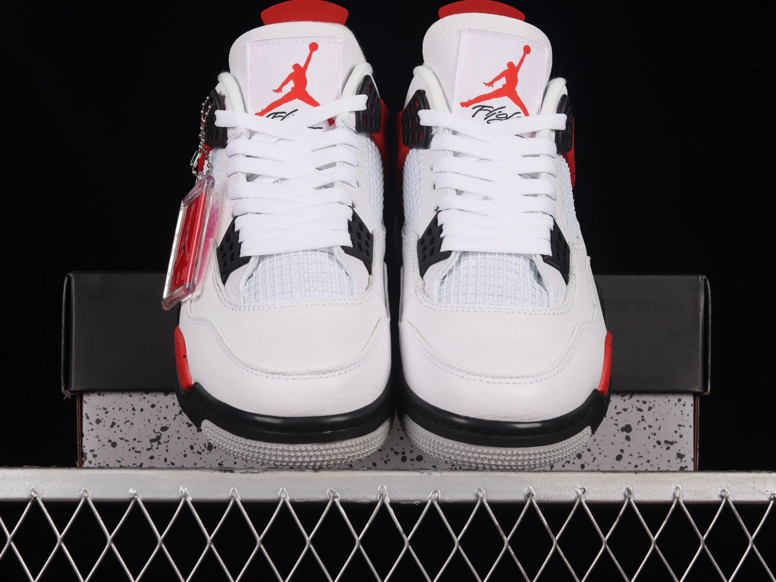 All categories Air Jordan Jordan series basketball shoes Air Jordan 4 Air Jordan 4 Red "Cement" AJ4 Joe 4 red cement reverse flame red DH6927-161